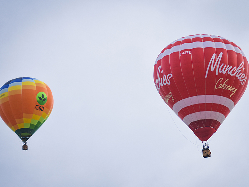York Balloon Fiesta hot air balloons in the sky